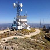 The old Shafer Butte fire lookout sits just north of the high point.