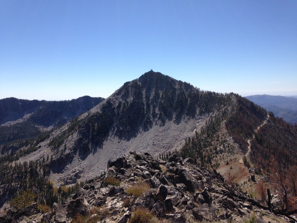 Trinity Peak and it's north face from the Fiddlers Perch.