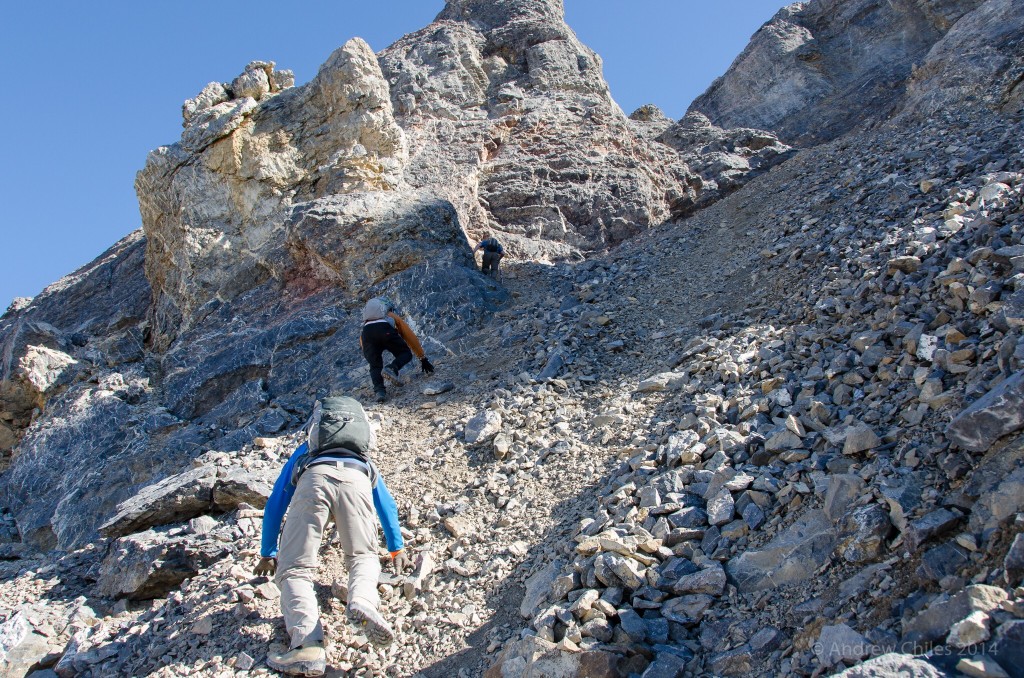 The higher you go, the steeper it gets. Photo - Andrew Chiles