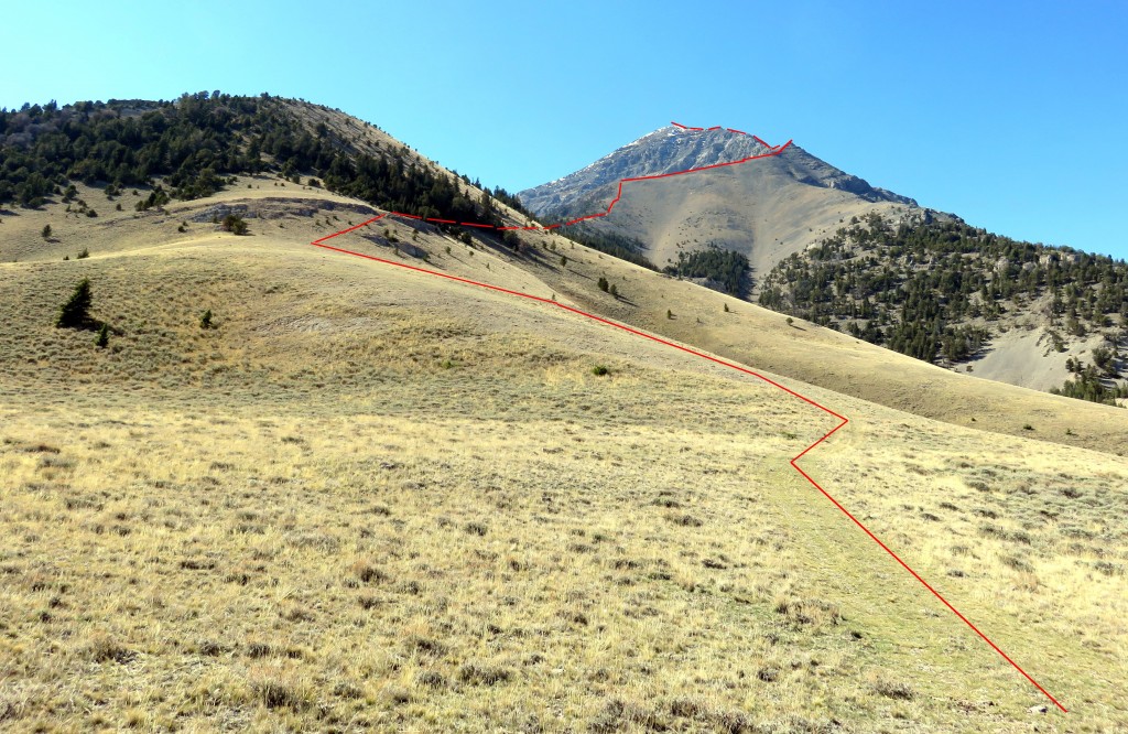 The east ridge route begins by climbing out of the Birch Creek Valley. Dan Paulson Photo