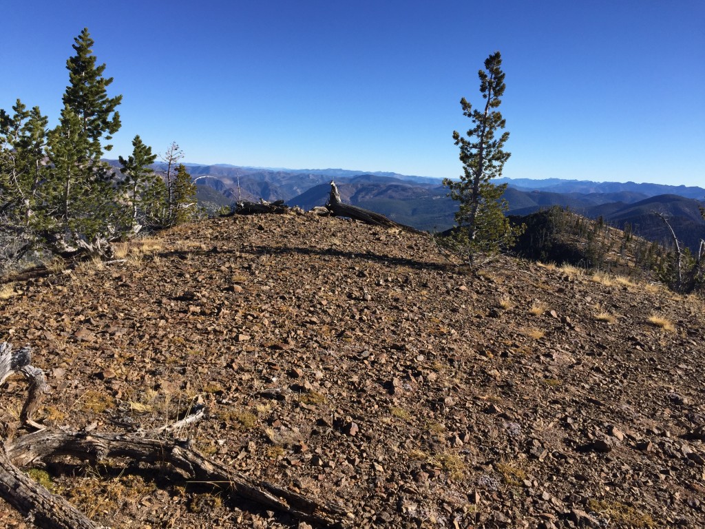 The summit of Murphy Peak looking east in the wilderness.