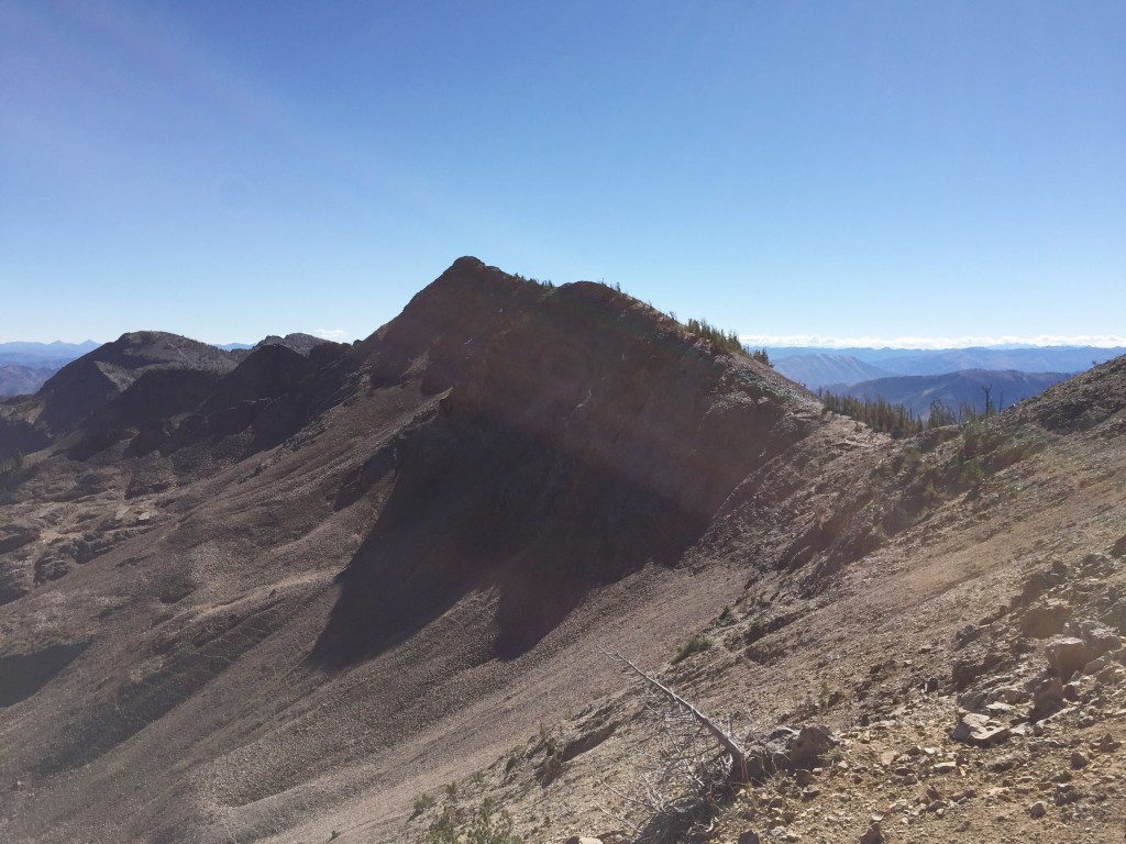 Red Peak Benchmark from the top of the last step on its northern ridge.