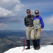 The second ascent team, Carl Hamke and Judi Steciak.