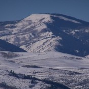 East aspect of Draney Peak. In foreground is Tygee Ridge on the Idaho-Wyoming line. Rick Baugher Photo 1/20/14