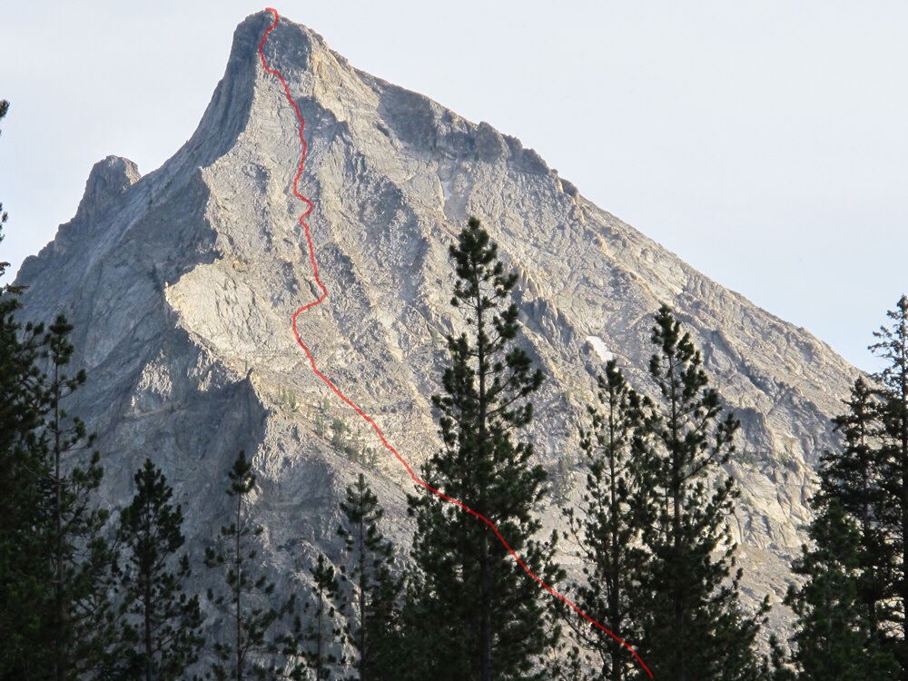 Platt route on Mustang Peak. Bob Boyles Photo