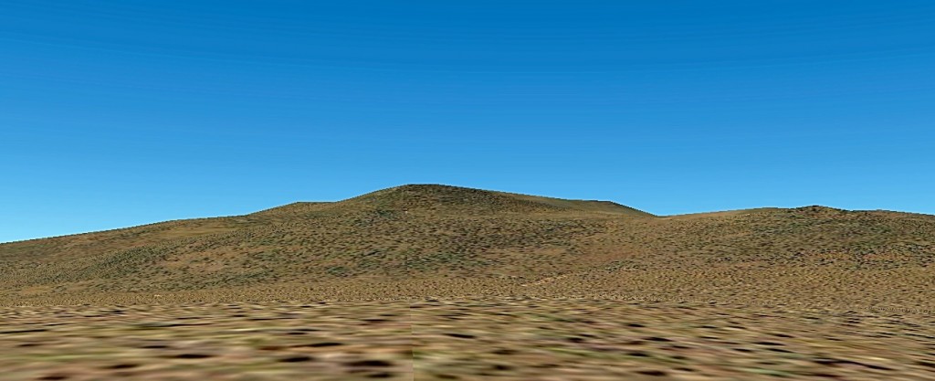 Kinzie Butte view generated by Google Earth.