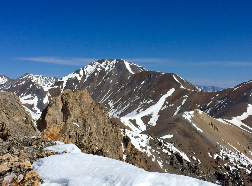 Little Diamond Peak viewed from Sunny Bar Peak.