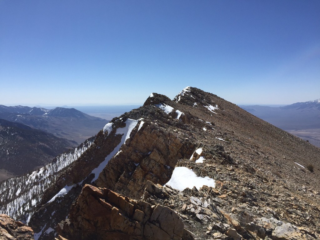 The summit viewed from the peaks lower north summit.