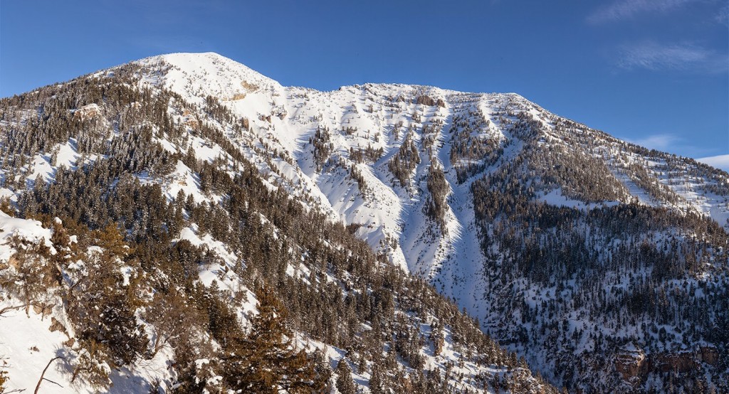 Baldy Mountain in the Snake River Range in January of 2015. Larry Prescott Photo.