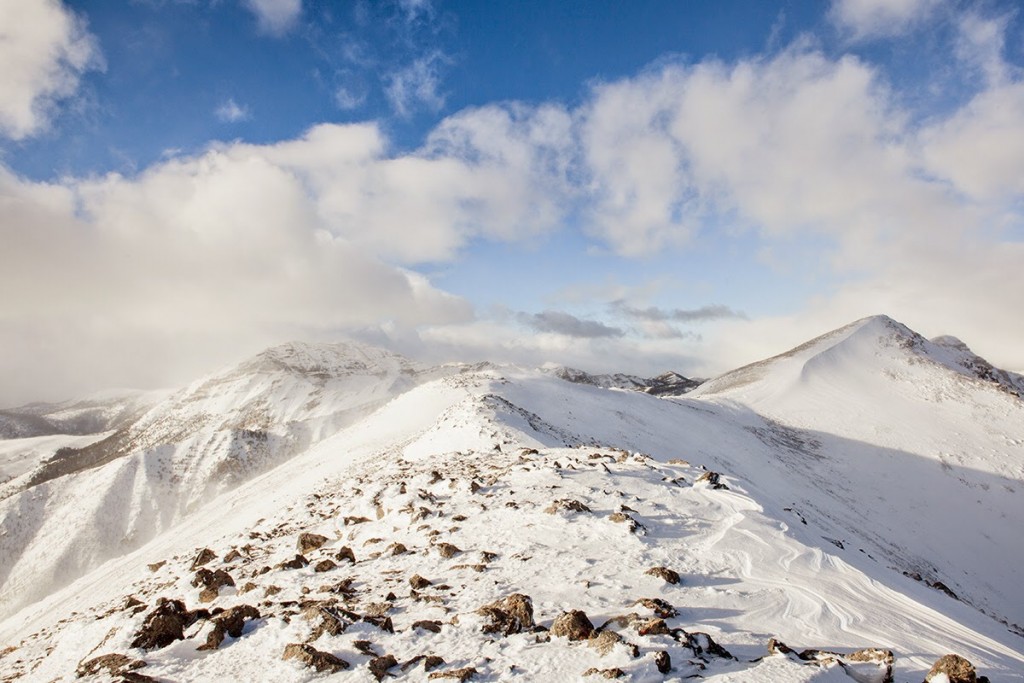 Heart Mountain's summit ridge with the summit on the right. Larry Prescott Photo