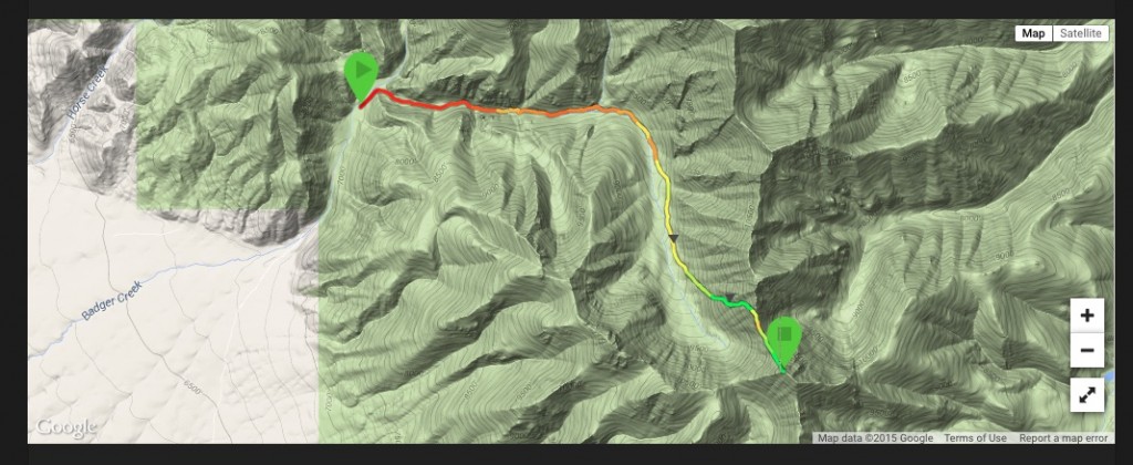 Larry Prescott's GPS track for Little Diamond Peak via Bunting Canyon.