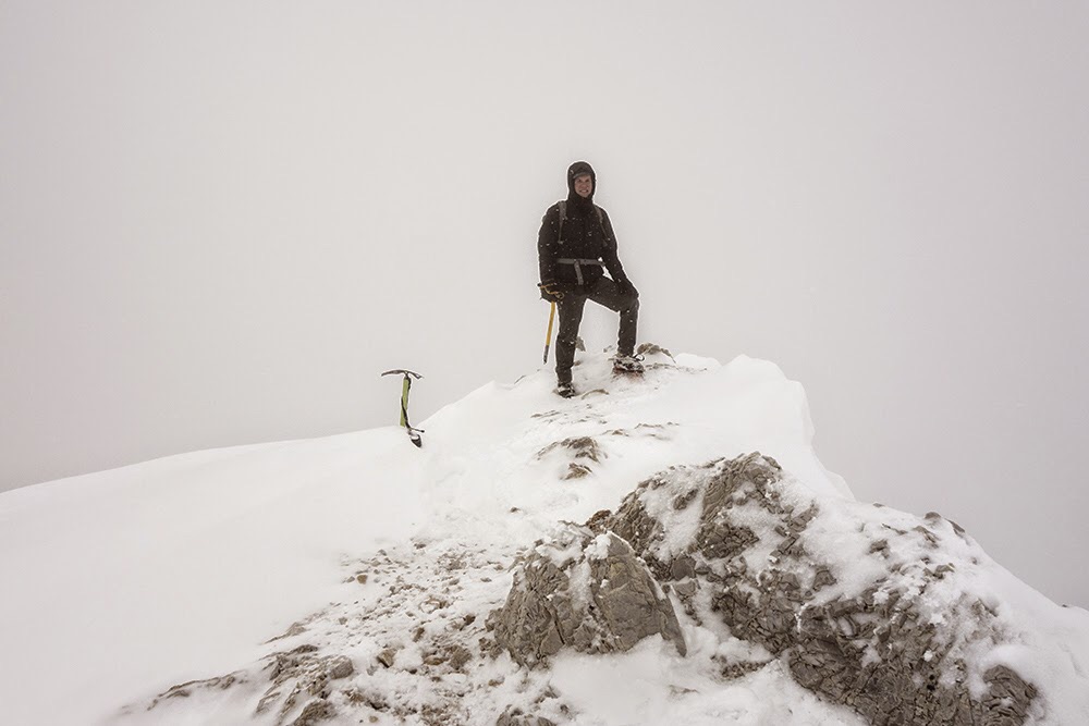 Scott Gifford on the summit. Larry Prescott Photo