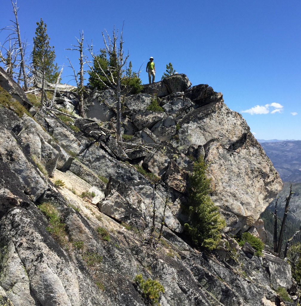 John on the summit. Time for a late lunch.