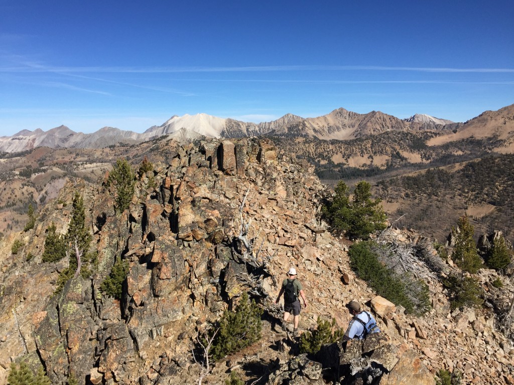 Crossing the summit ridge.