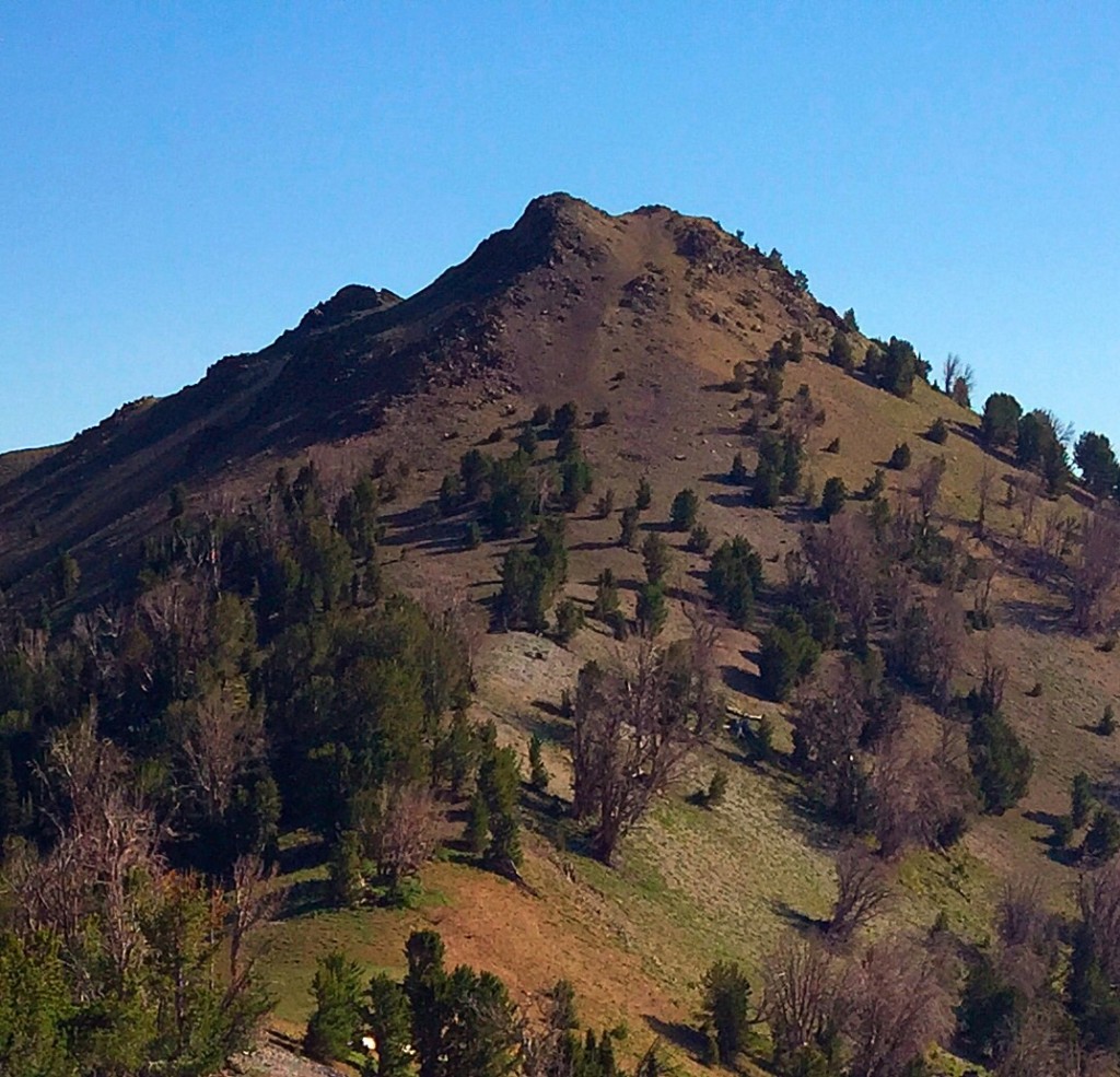 A closer view of Peak 10356's south ridge.