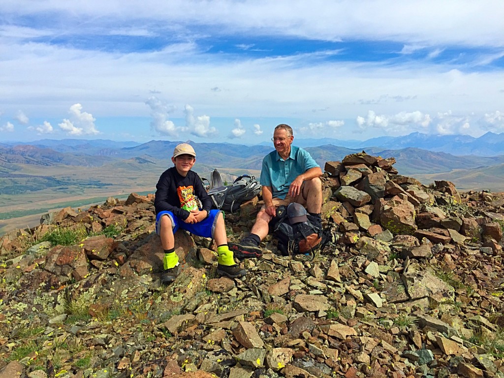 Larry and Ben Prescott on the summit. July 8, 2015