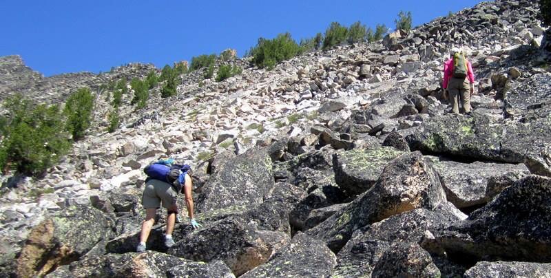 Starting up the ridge. Deb Rose Photo