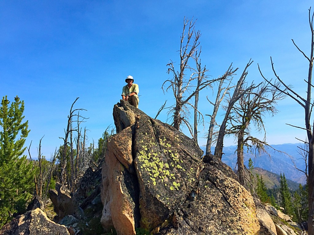 John Platt on the summit block. 2015