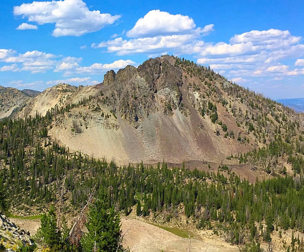 Peak 9574 viewed from Sleeping Deer Mountain.