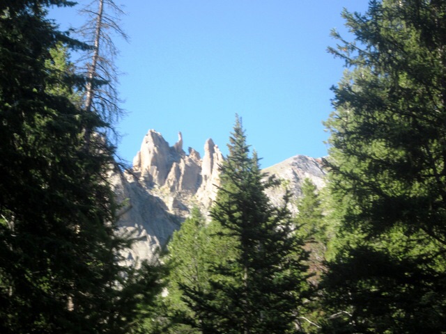 Granite towers on the north side of White Knob Peak. Ray Brooks Photo 