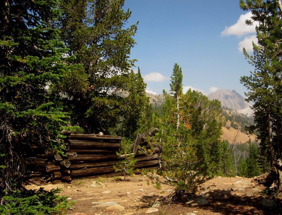 The highest cabin we visited at 9,400 ft. & Castle Peak at right. Ray Brooks Photo