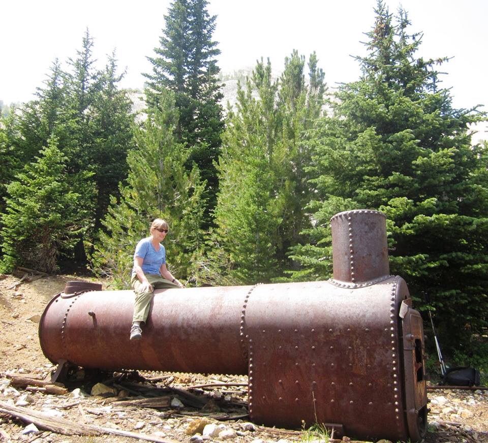 Dorita posing on a boiler. Ray Brooks Photo 