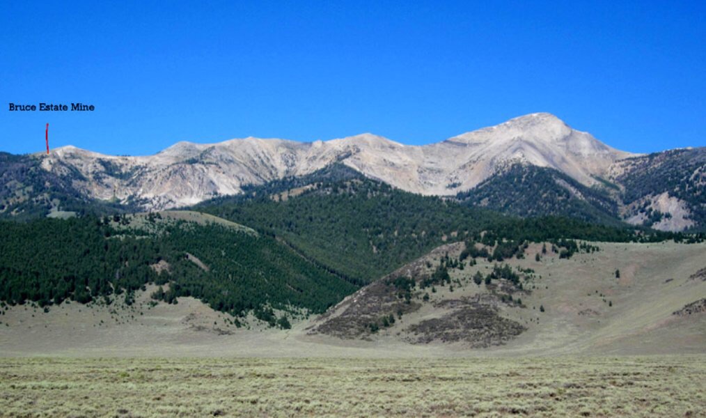 Sheep Mointain from the east showing the ridge from the mine to the summit. Ray Brooks Photo 