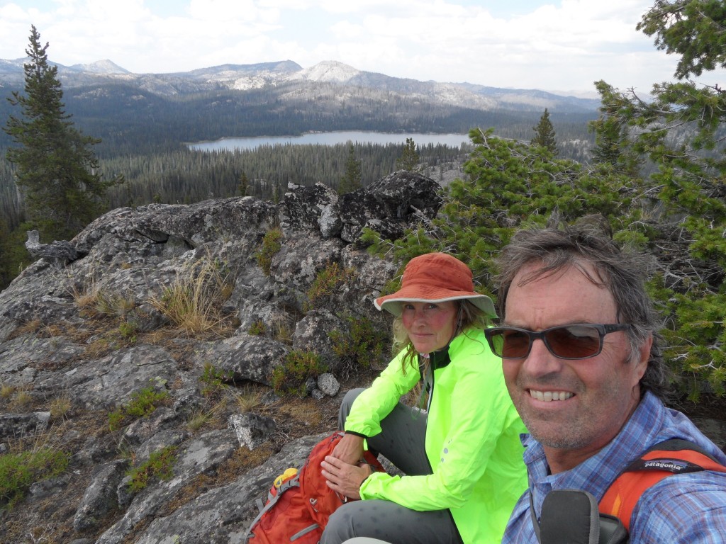 John and Julie Platt on the summit. That's Granite Lake in the background, with Blacktip Mountain on the horizon. John Platt Photo
