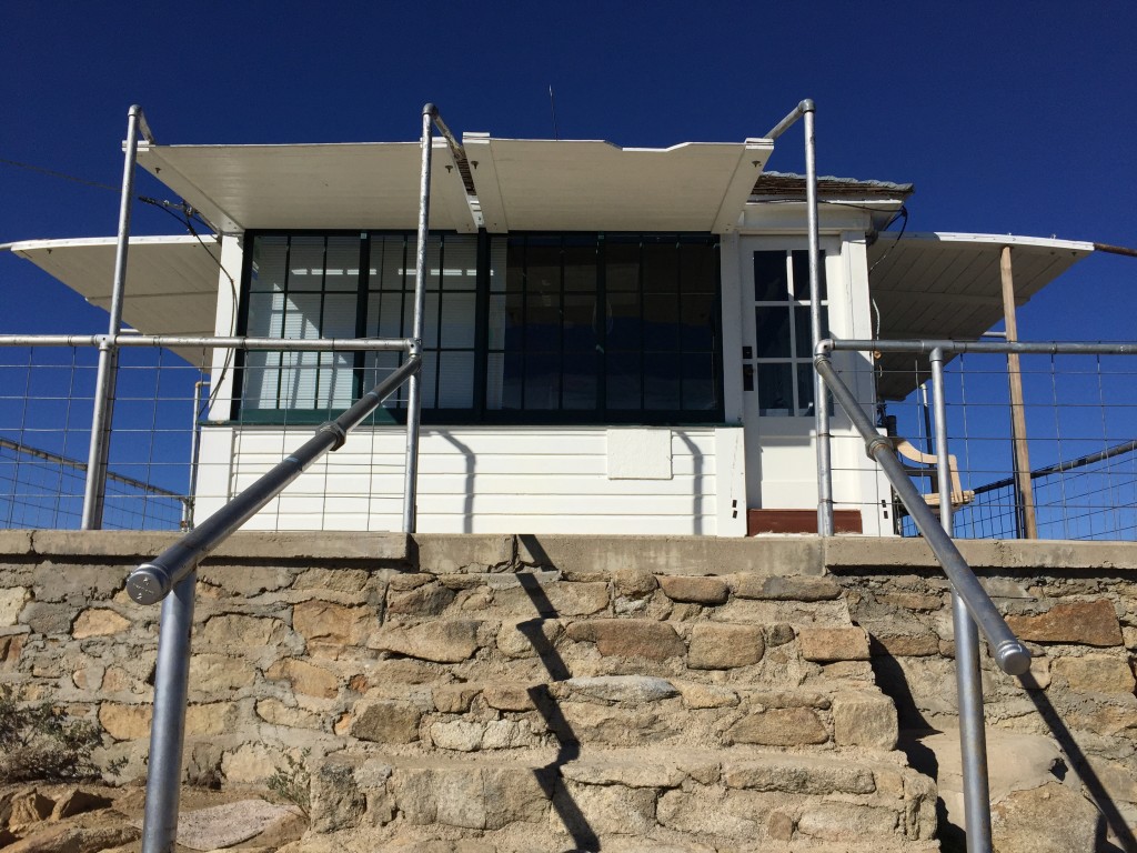 The lookout has a commanding view. The view of the Sawtooths is outstanding.