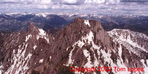 The lower but more rugged northern summit.