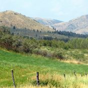 Peak 6582 (left) and Slate Mountain (right). photo - Steve Mandella