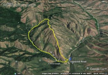 Peak 6472. GPS Track - Steve Mandella.